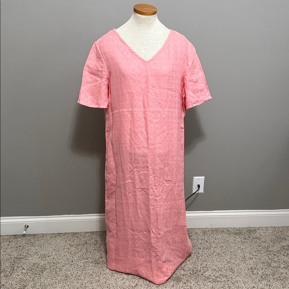 Eileen Fisher Dresses & Skirts - NWT!! Eileen Fisher - Textured Irish Linen Maxi Dress - Pink - Size Large